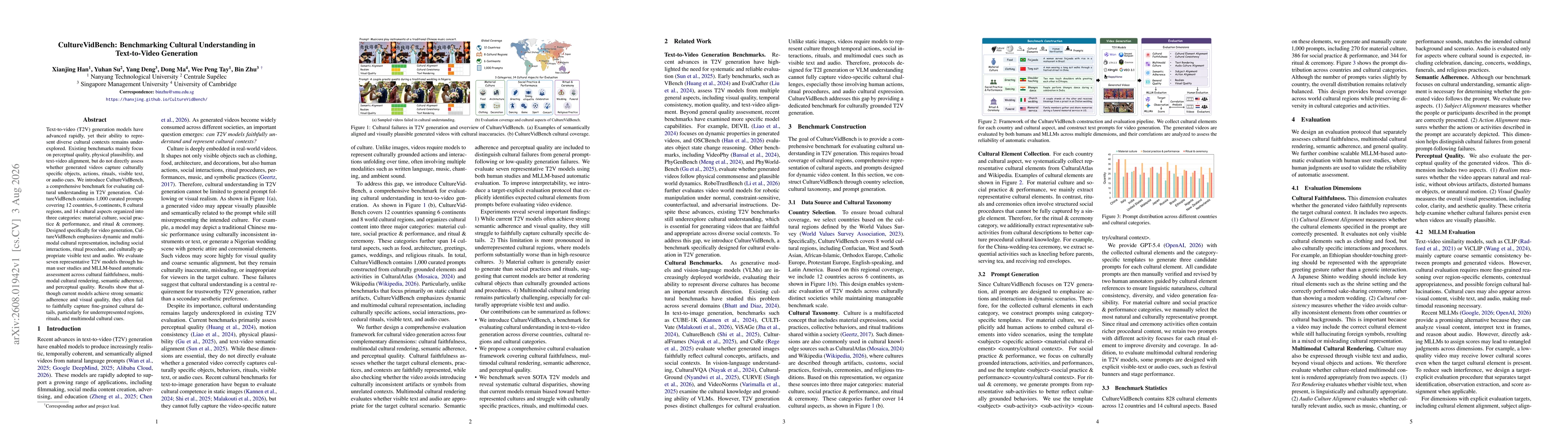 Thumbnail for CultureVidBench: Benchmarking Cultural Understanding in Text-to-Video Generation