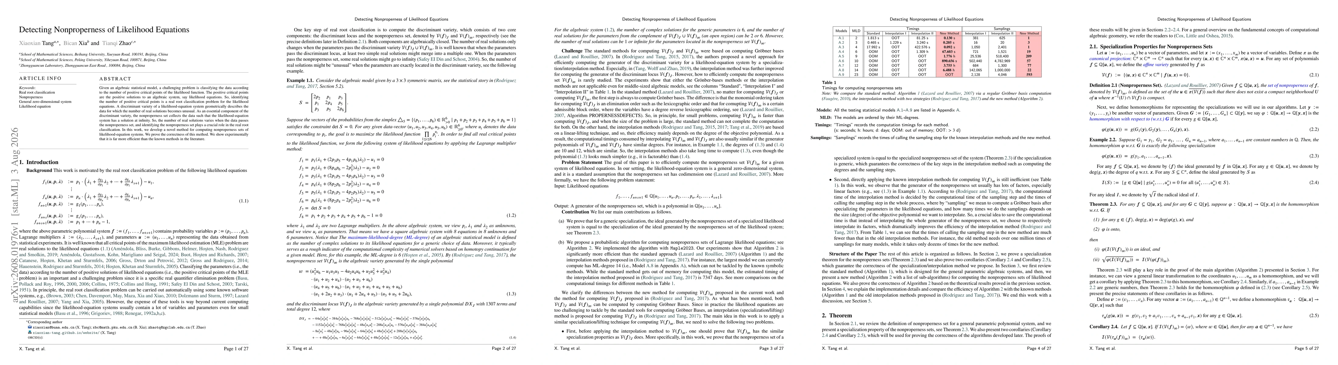 Thumbnail for Detecting Nonproperness of Likelihood Equations