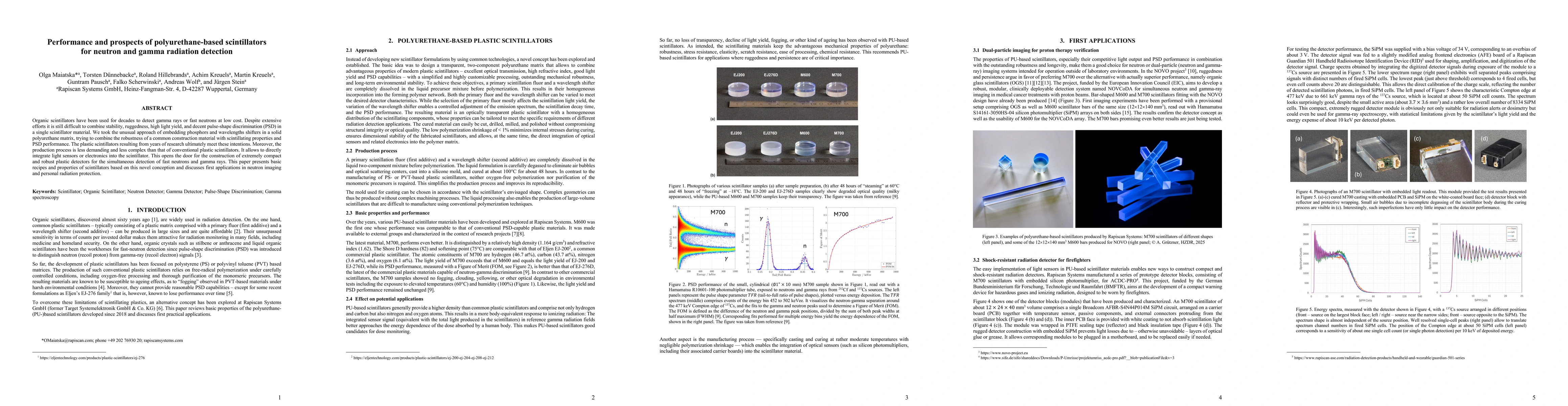 Thumbnail for Performance and prospects of polyurethane-based scintillators for neutron and gamma radiation detection