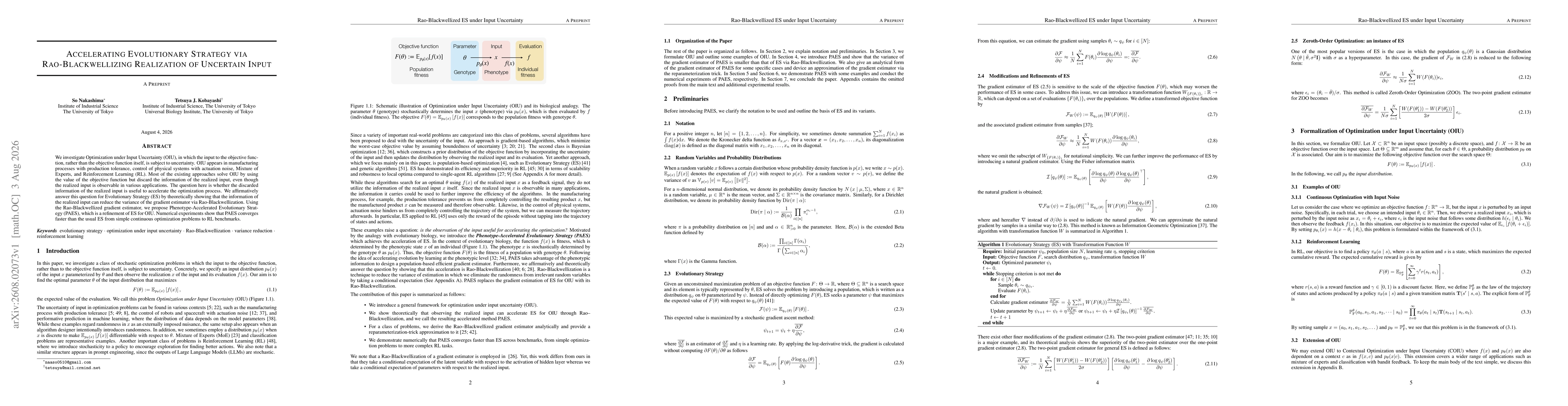 Thumbnail for Accelerating Evolutionary Strategy via Rao-Blackwellizing Realization of Uncertain Input