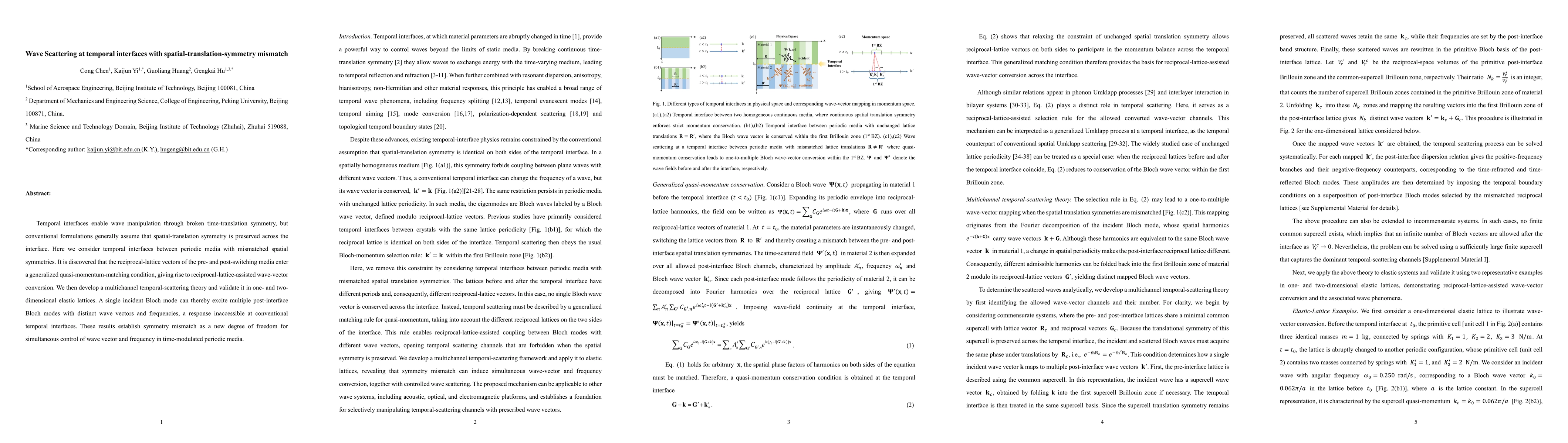 Thumbnail for Wave Scattering at temporal interfaces with spatial-translation-symmetry mismatch