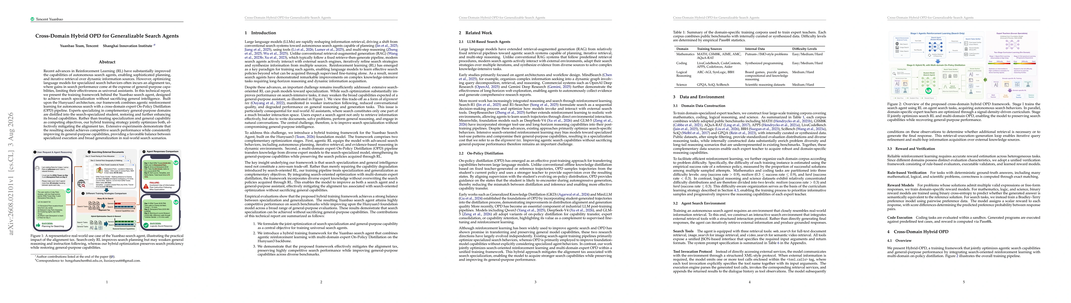 Thumbnail for Cross-Domain Hybrid OPD for Generalizable Search Agents