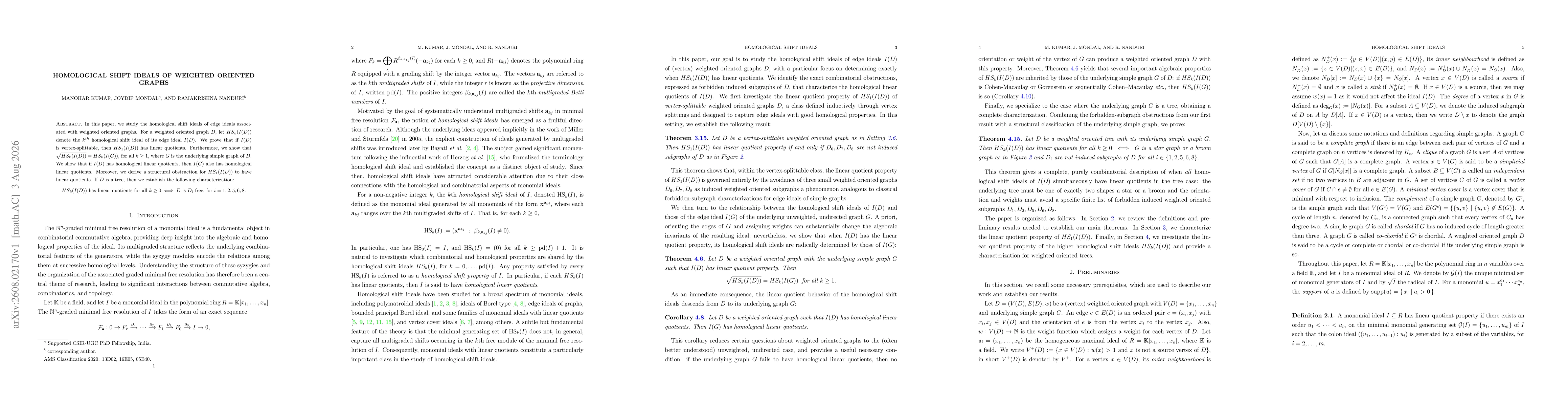 Thumbnail for Homological shift ideals of weighted oriented graphs