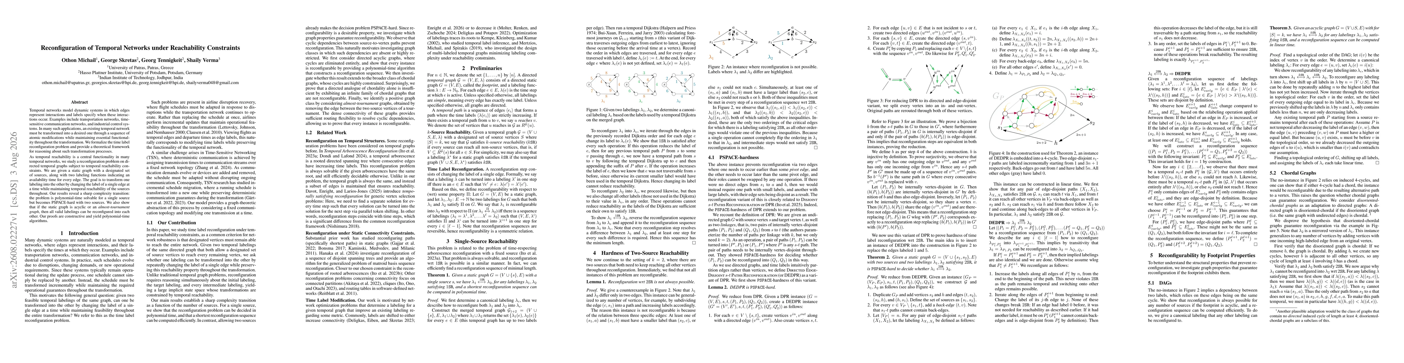 Thumbnail for Reconfiguration of Temporal Networks under Reachability Constraints