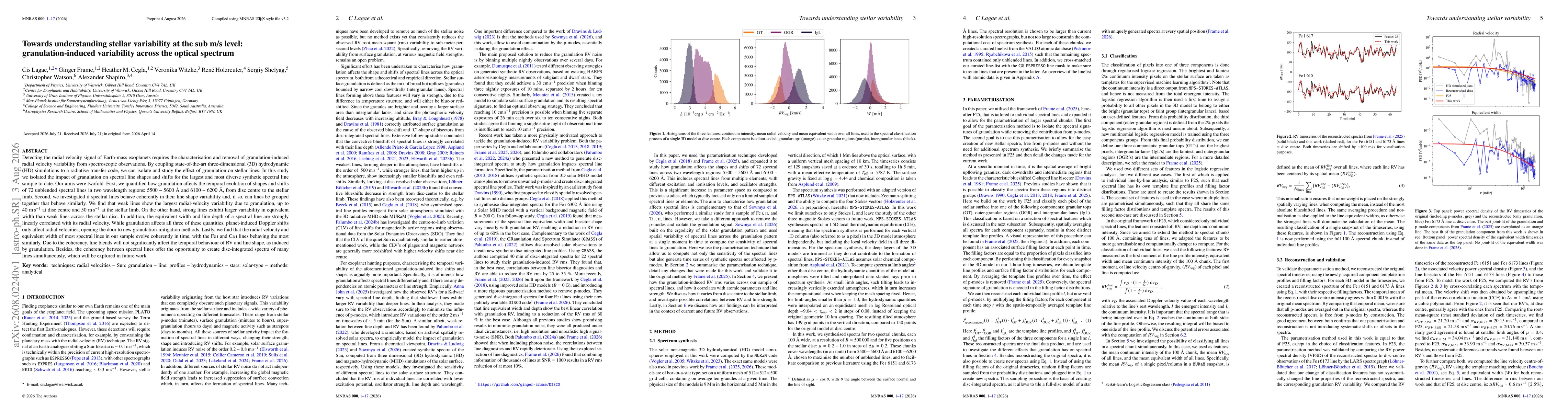 Thumbnail for Towards understanding stellar variability at the sub m/s level: granulation-induced variability across the optical spectrum