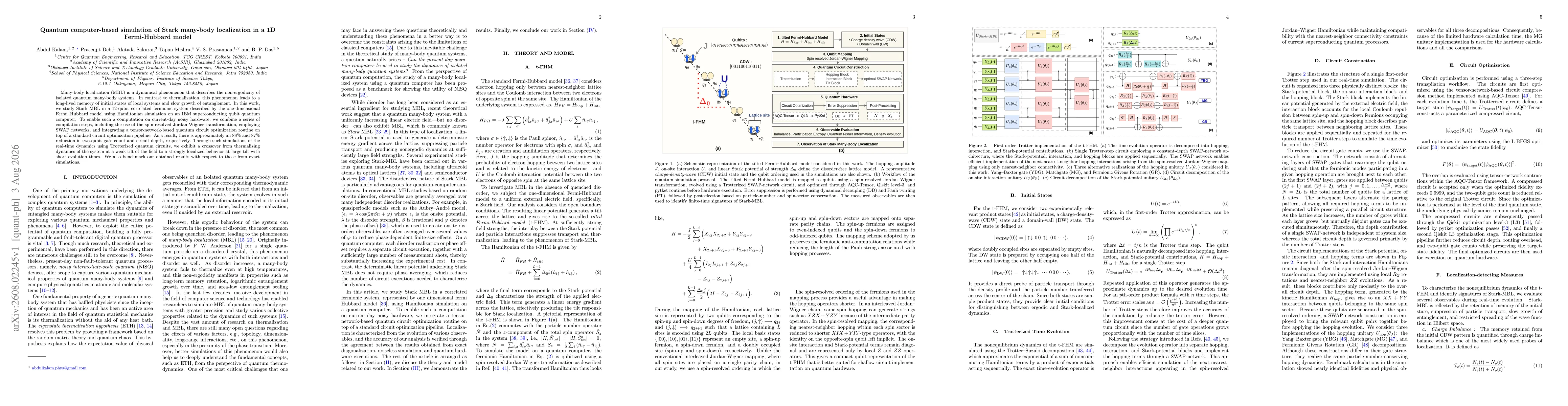 Thumbnail for Quantum computer-based simulation of Stark many-body localization in a 1D Fermi-Hubbard model