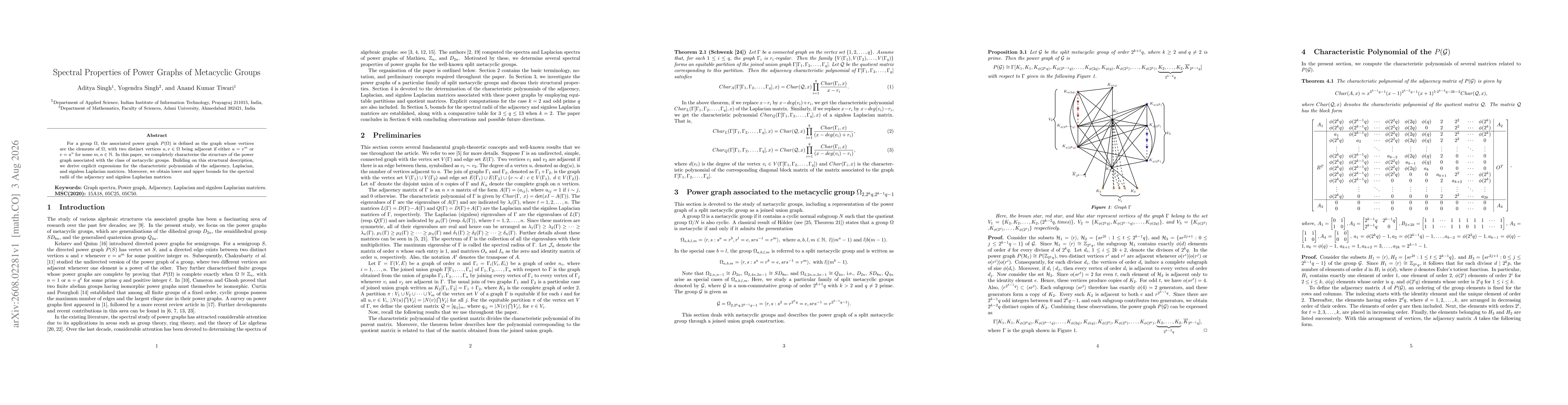 Thumbnail for Spectral Properties of Power Graphs of Metacyclic Groups