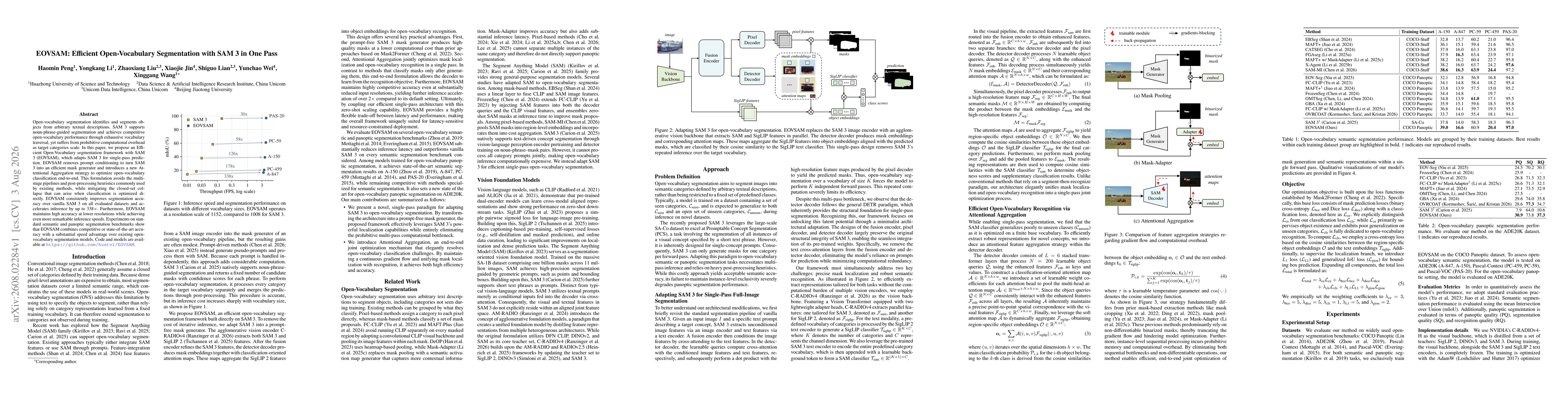 Thumbnail for EOVSAM: Efficient Open-Vocabulary Segmentation with SAM 3 in One Pass
