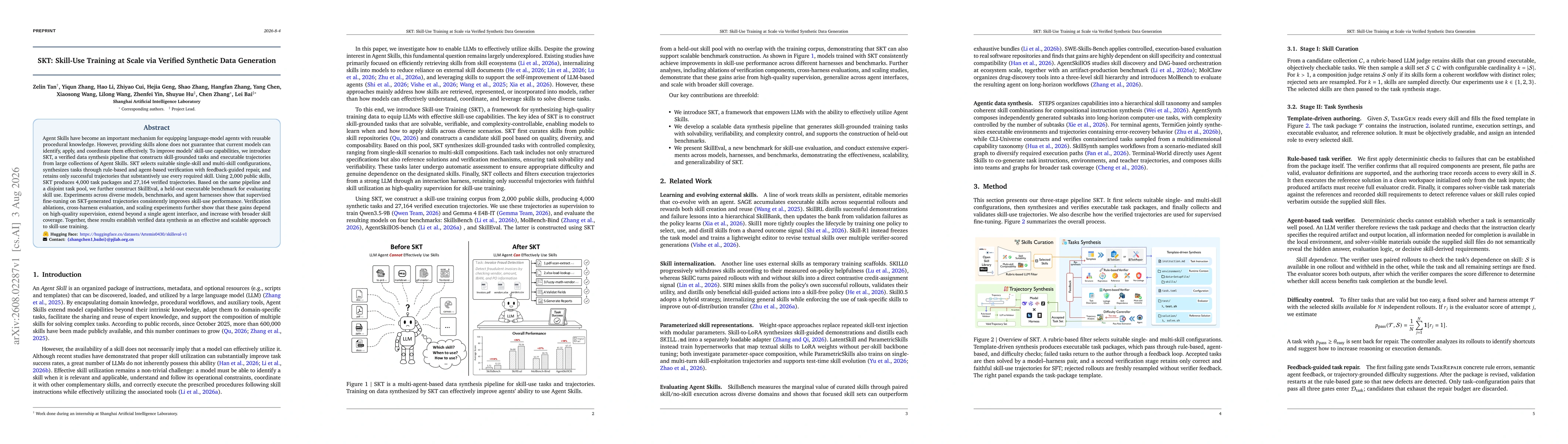 Thumbnail for SKT: Skill-Use Training at Scale via Verified Synthetic Data Generation