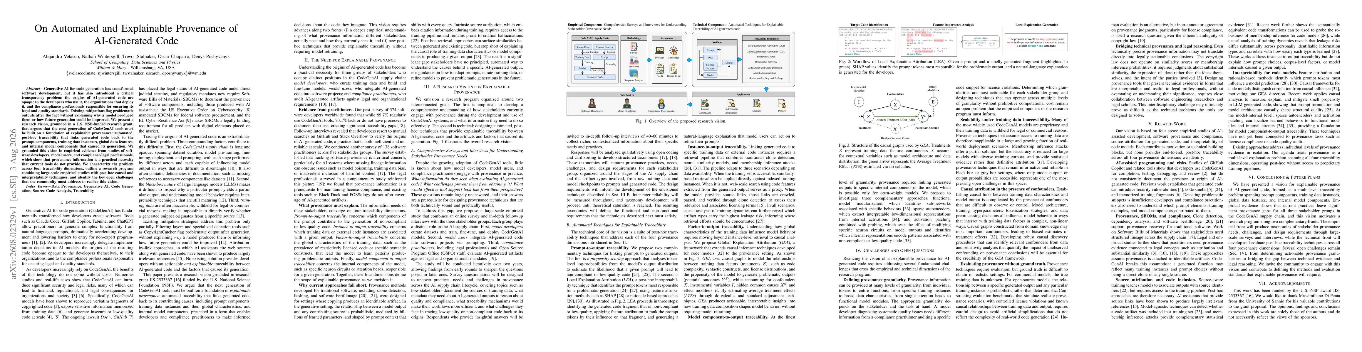 Thumbnail for On Automated and Explainable Provenance of AI-Generated Code