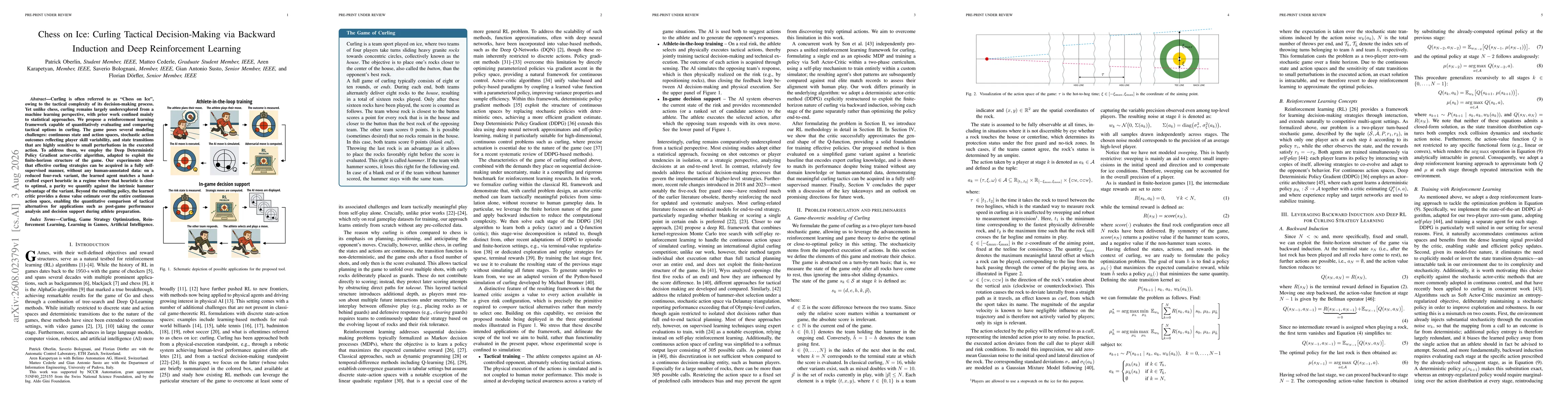 Thumbnail for Chess on Ice: Curling Tactical Decision-Making via Backward Induction and Deep Reinforcement Learning