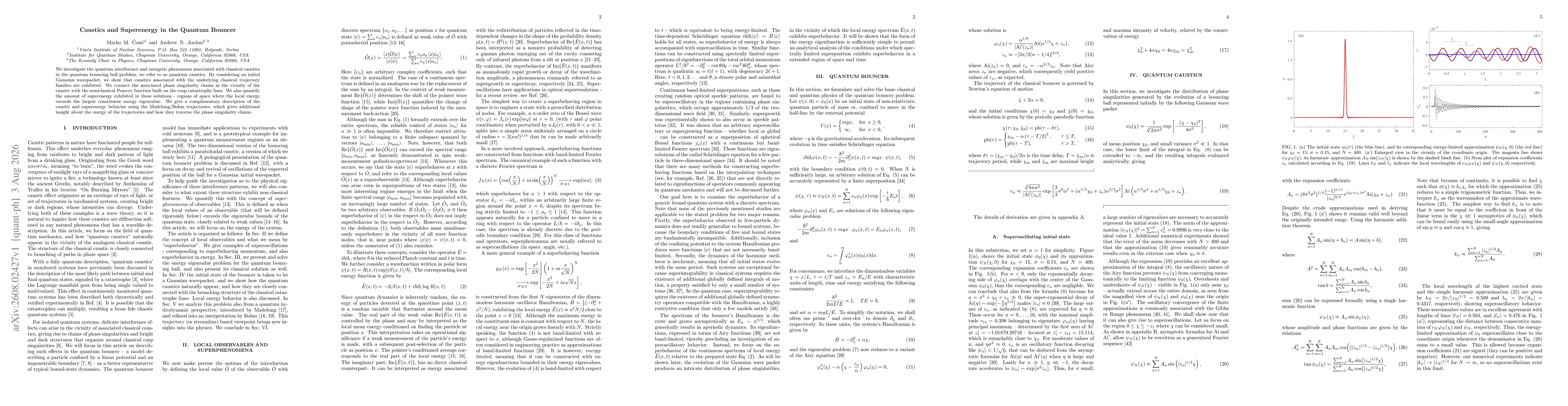 Thumbnail for Caustics and Superenergy in the Quantum Bouncer