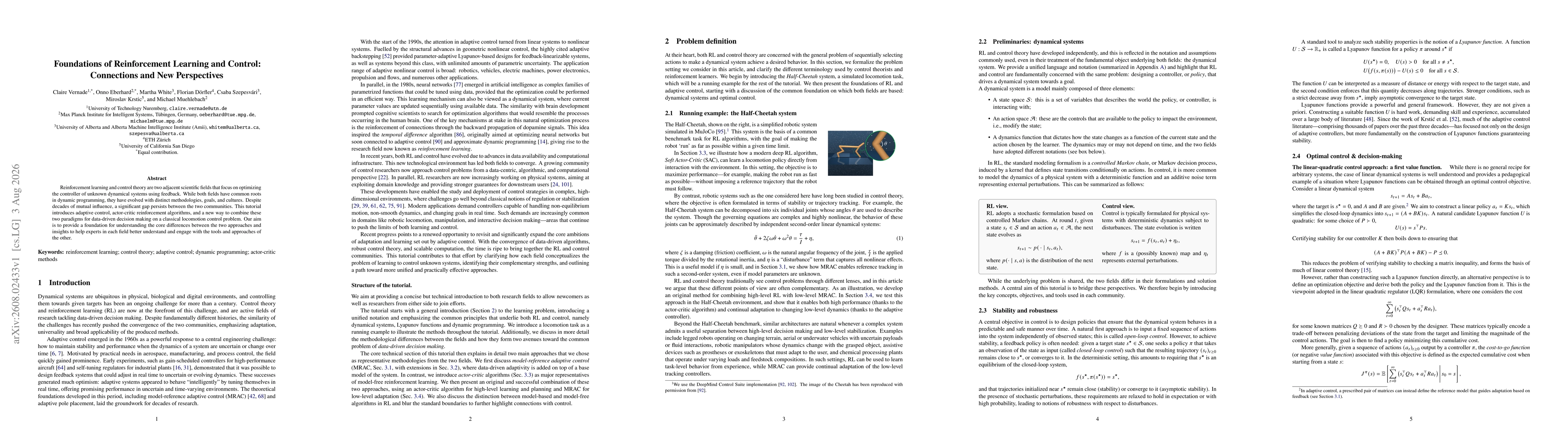 Thumbnail for Foundations of Reinforcement Learning and Control:Connections and New Perspectives