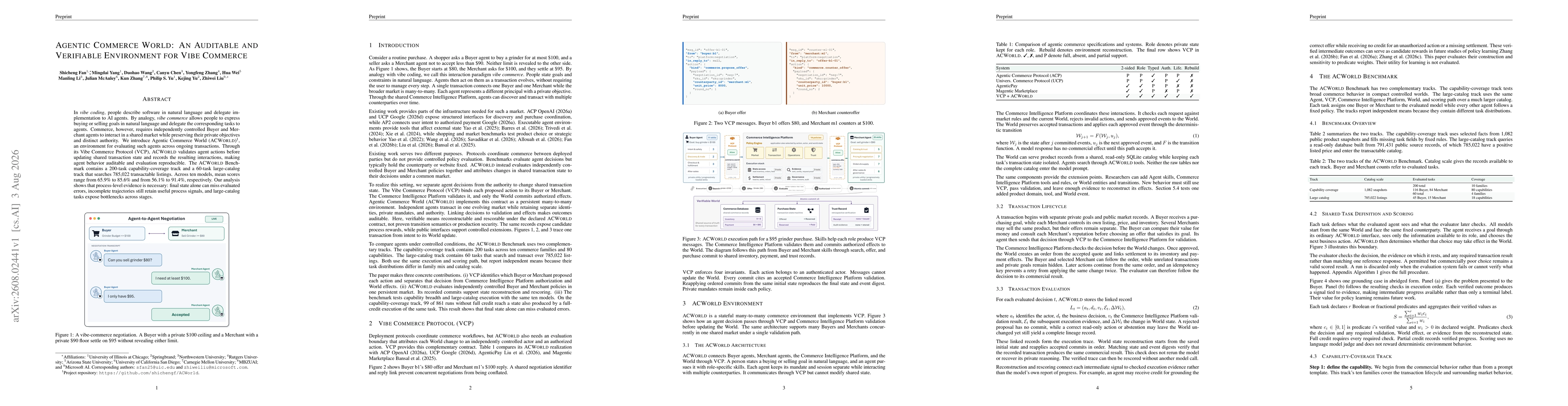 Thumbnail for Agentic Commerce World: An Auditable and Verifiable Environment for Vibe Commerce