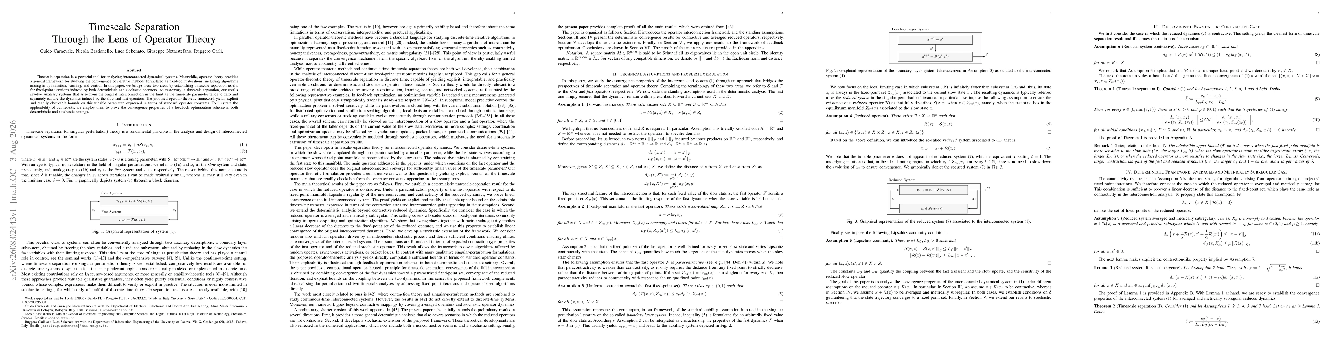 Thumbnail for Timescale Separation Through the Lens of Operator Theory