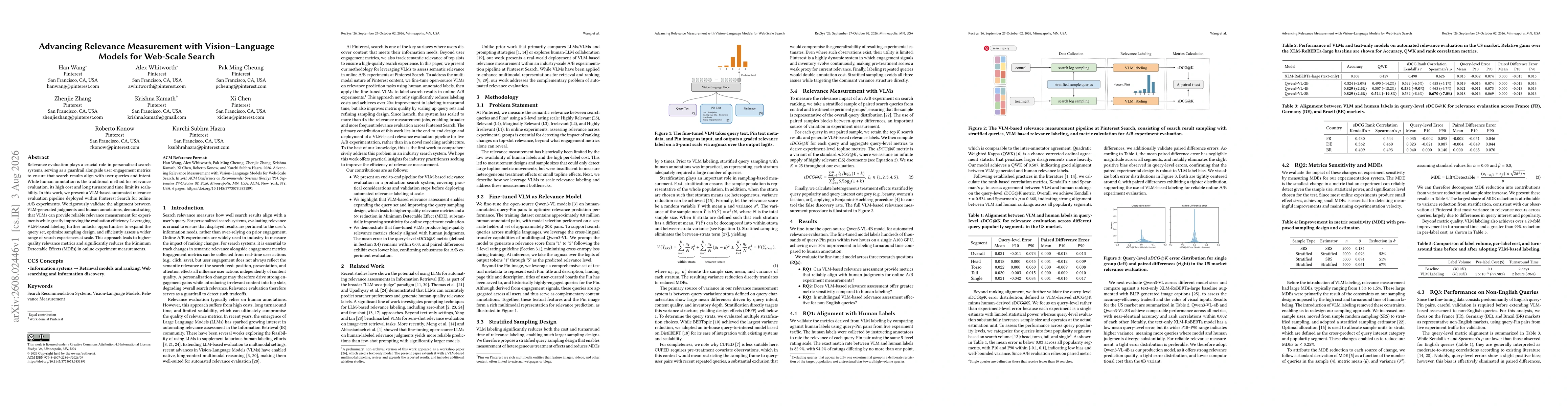 Thumbnail for Advancing Relevance Measurement with Vision-Language Models for Web-Scale Search