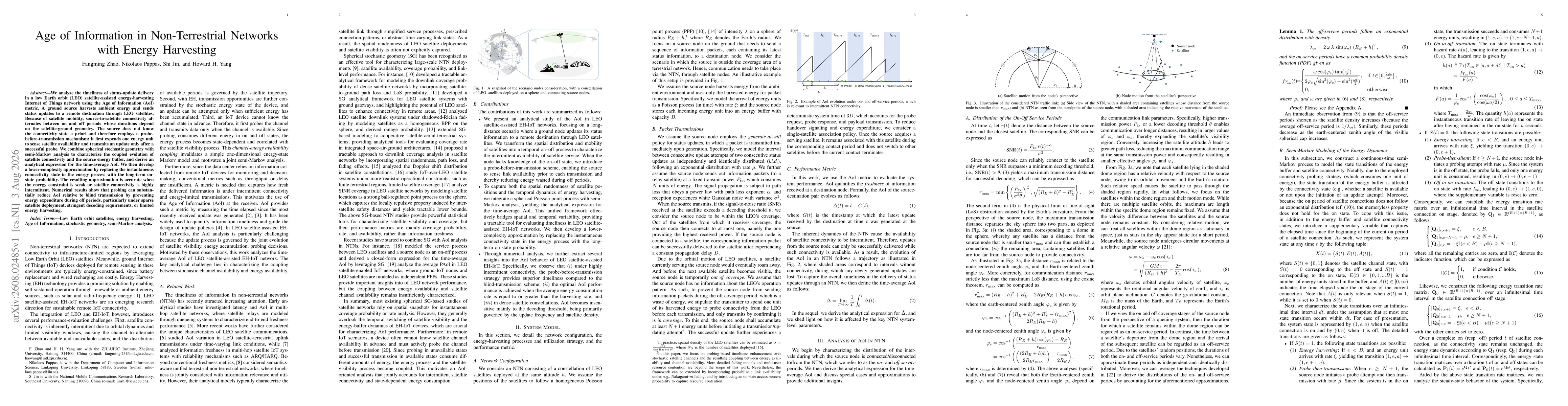 Thumbnail for Age of Information in Non-Terrestrial Networks with Energy Harvesting