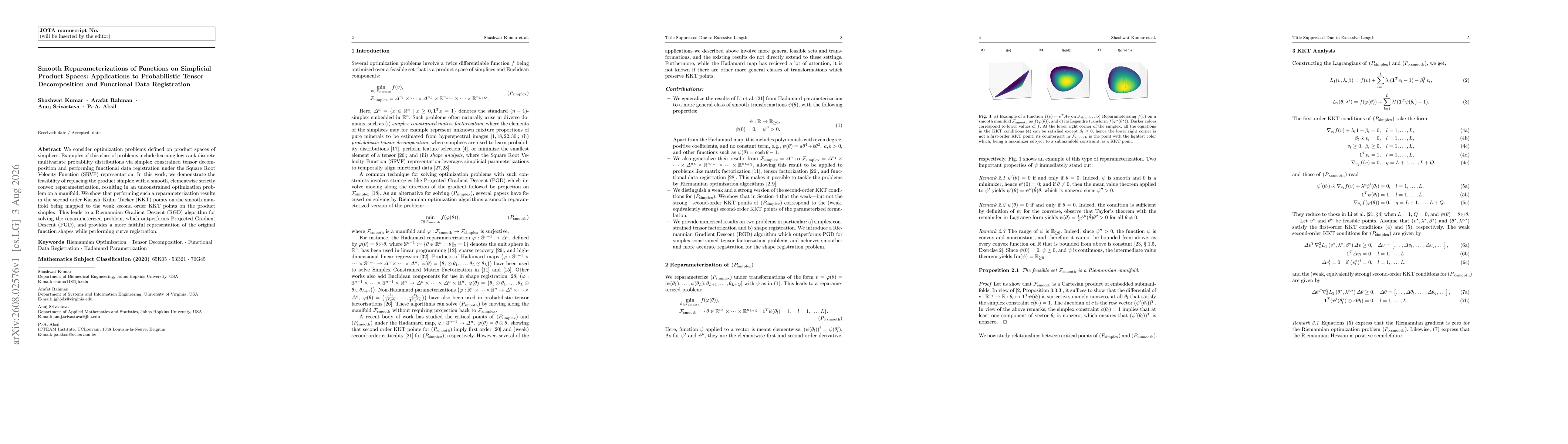 Thumbnail for Smooth Reparameterizations of Functions on Simplicial Product Spaces: Applications to Probabilistic Tensor Decomposition and Functional Data Registration