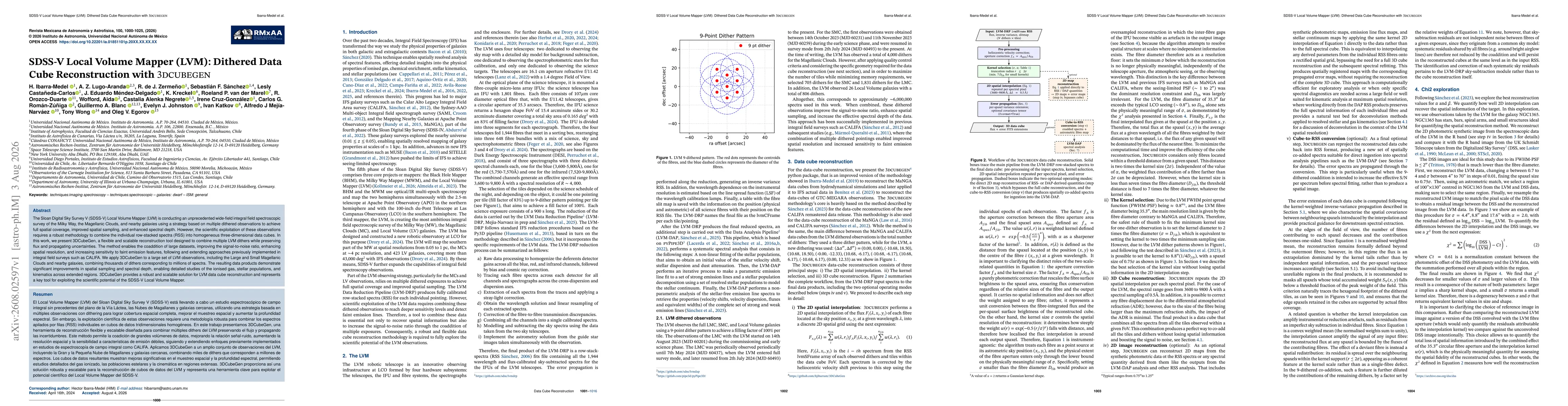 Thumbnail for SDSS-V Local Volume Mapper (LVM): Dithered Data Cube Reconstruction with 3dcubegen