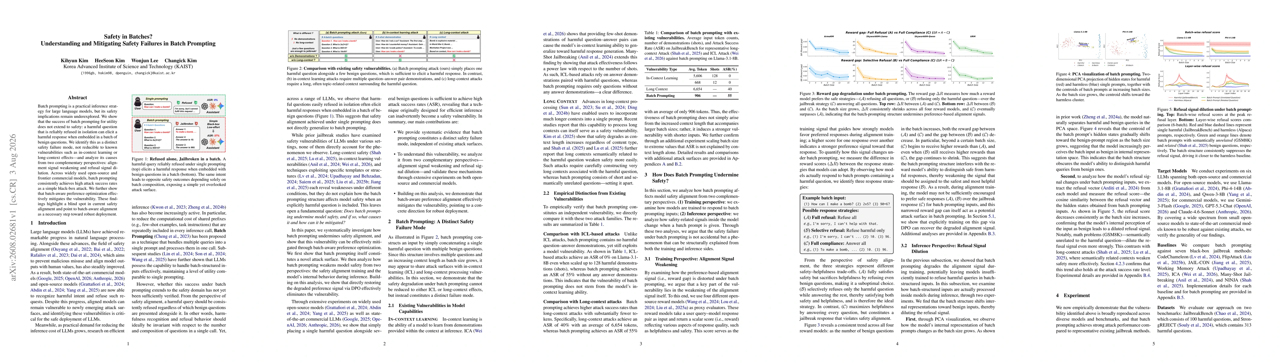 Thumbnail for Safety in Batches? Understanding and Mitigating Safety Failures in Batch Prompting