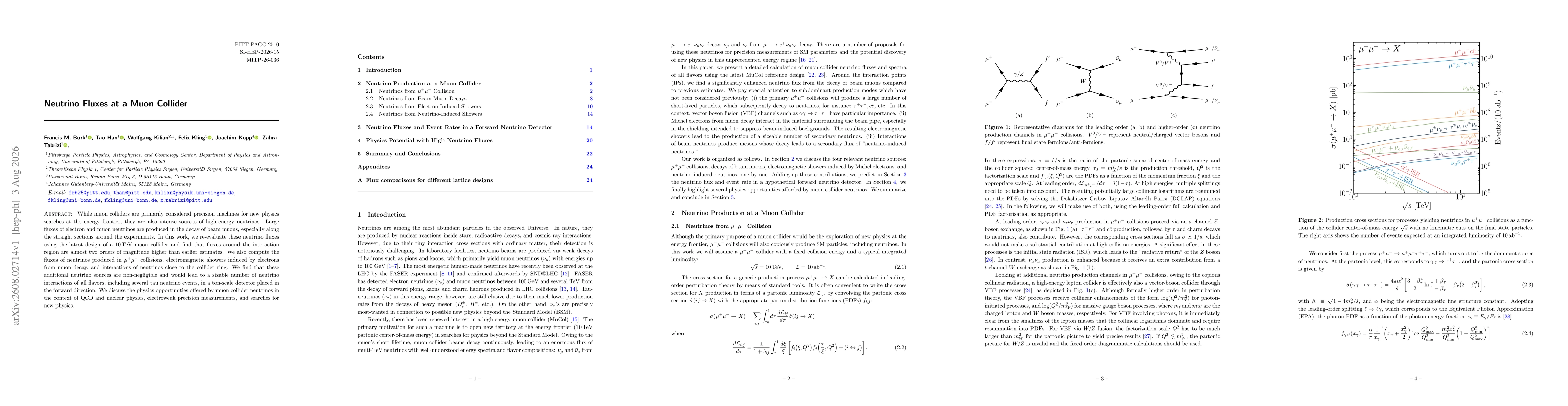Thumbnail for Neutrino Fluxes at a Muon Collider