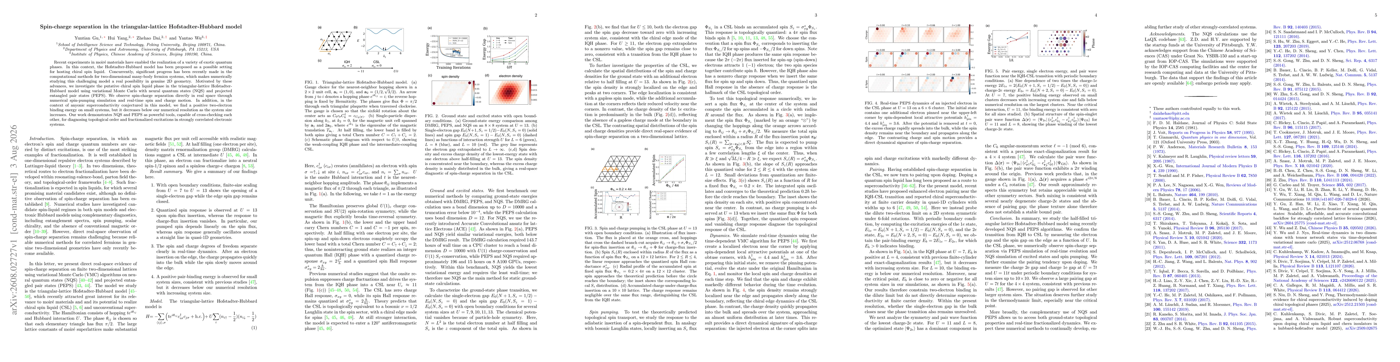 Thumbnail for Spin-charge separation in the triangular-lattice Hofstadter-Hubbard model