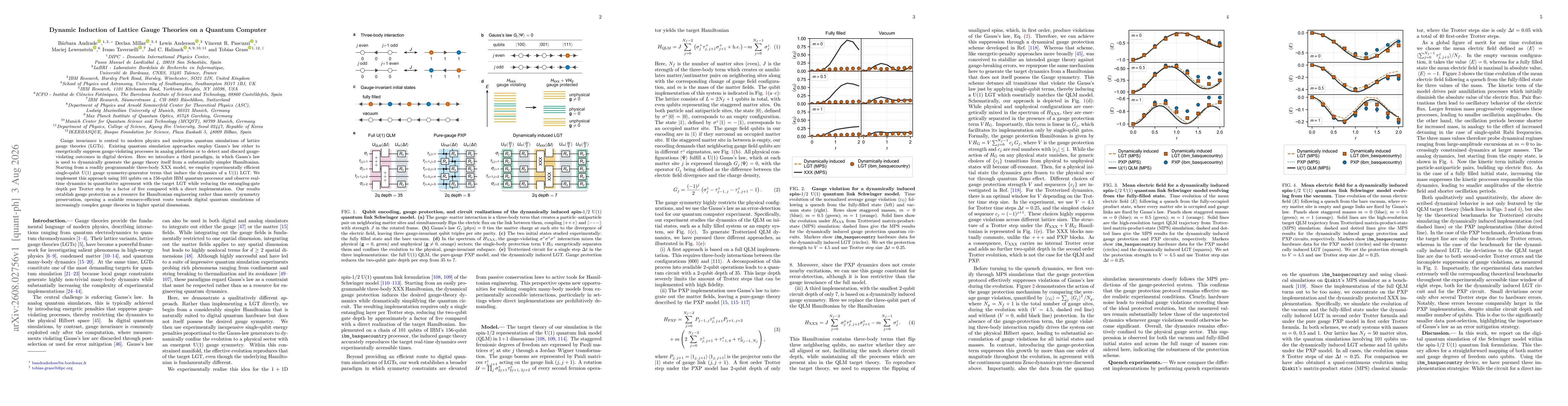 Thumbnail for Dynamic Induction of Lattice Gauge Theories on a Quantum Computer
