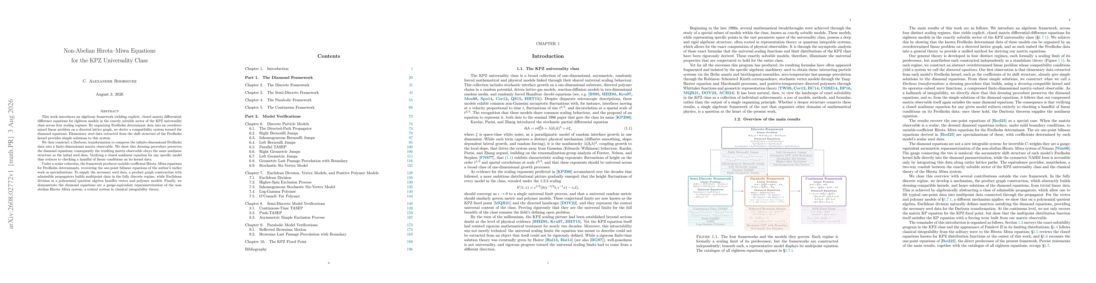 Thumbnail for Non-Abelian Hirota-Miwa Equations for the KPZ Universality Class