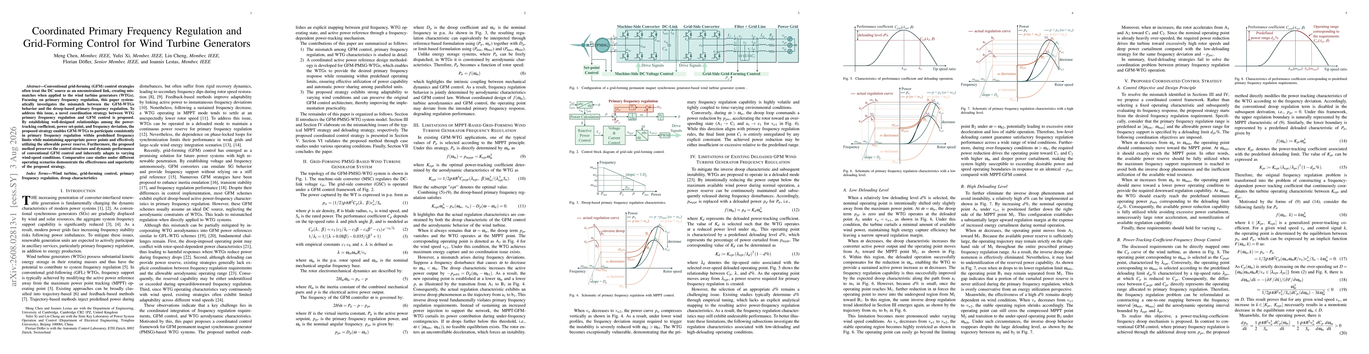 Thumbnail for Coordinated Primary Frequency Regulation and Grid-Forming Control for Wind Turbine Generators