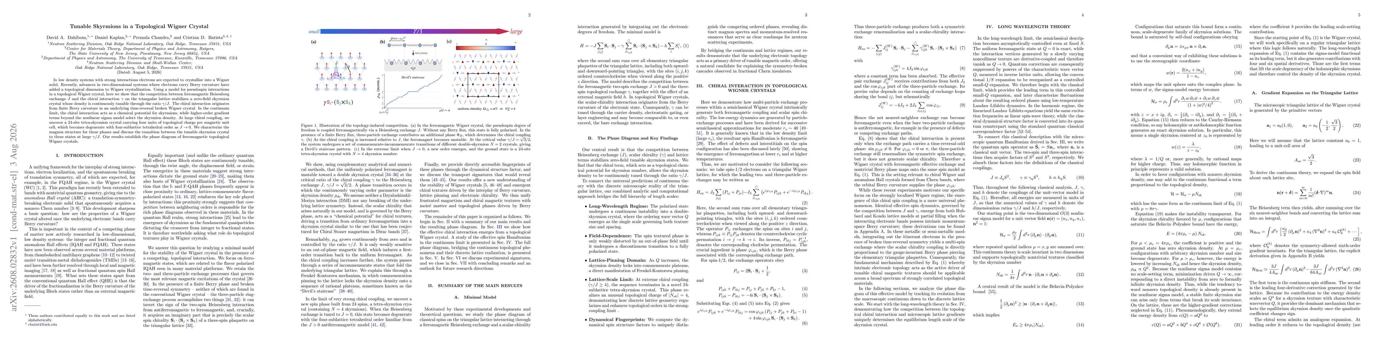Thumbnail for Tunable Skyrmions in a Topological Wigner Crystal