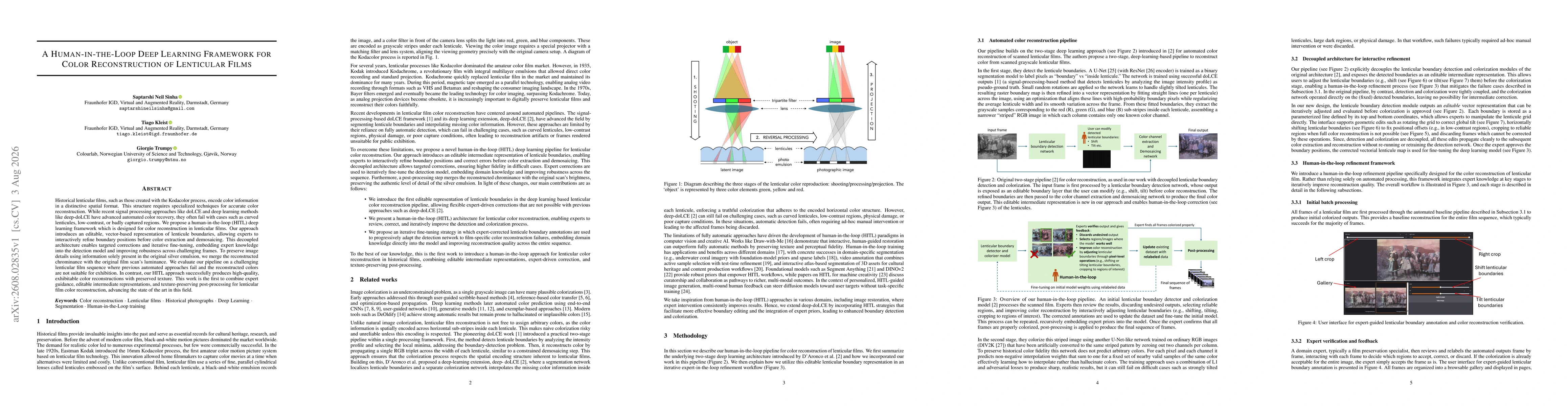 Thumbnail for A Human-in-the-Loop Deep Learning Framework for Color Reconstruction of Lenticular Films