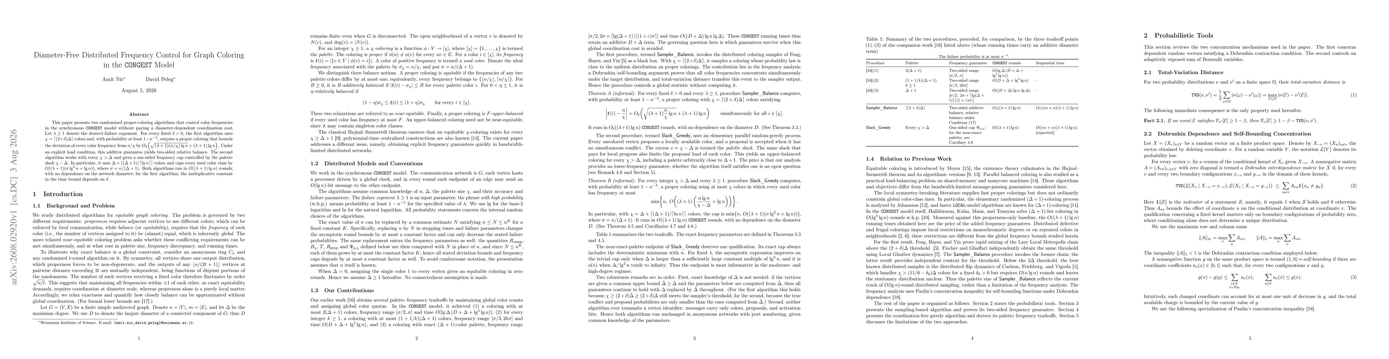 Thumbnail for Diameter-Free Distributed Frequency Control for Graph Coloring in the CONGEST Model