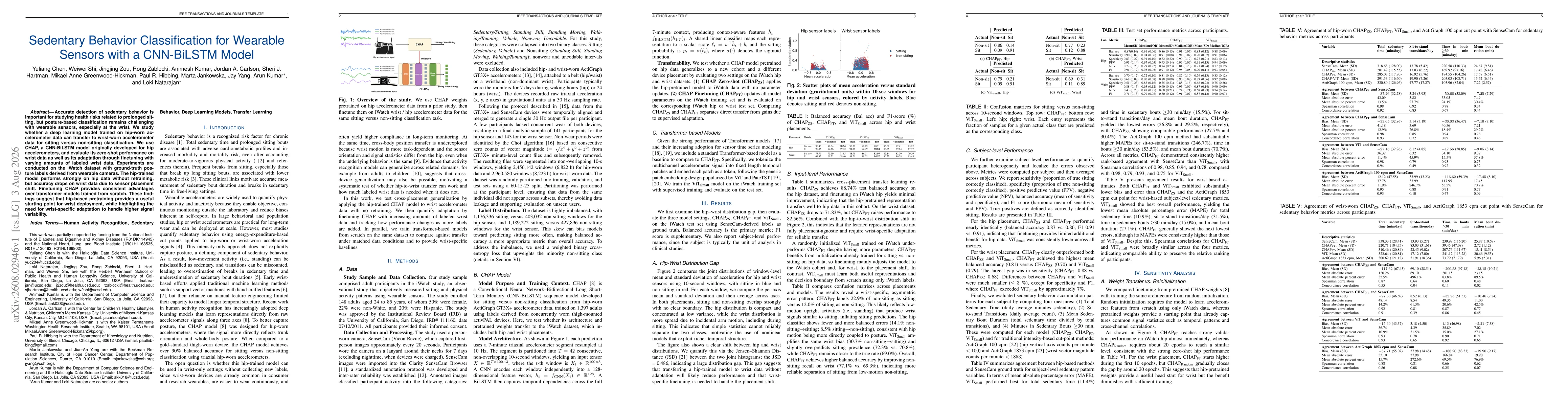 Thumbnail for Sedentary Behavior Classification for Wearable Sensors with a CNN-BiLSTM Model