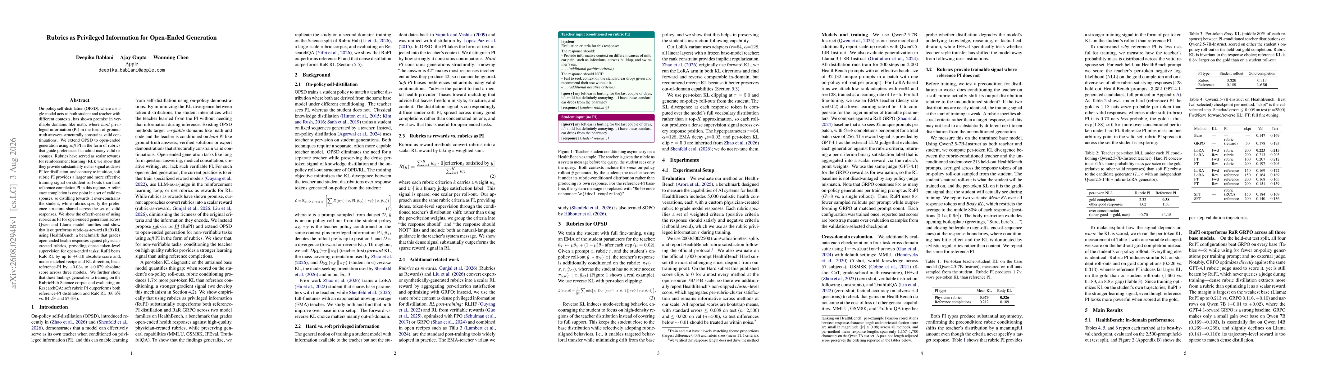 Thumbnail for Rubrics as Privileged Information for Open-Ended Generation