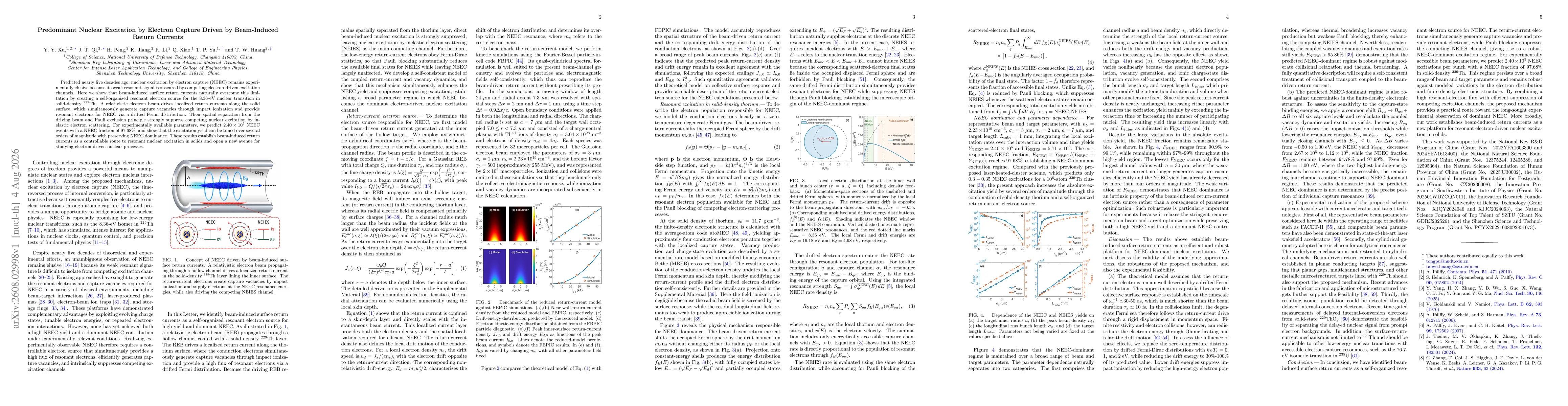 Thumbnail for Predominant Nuclear Excitation by Electron Capture Driven by Beam-Induced Return Currents