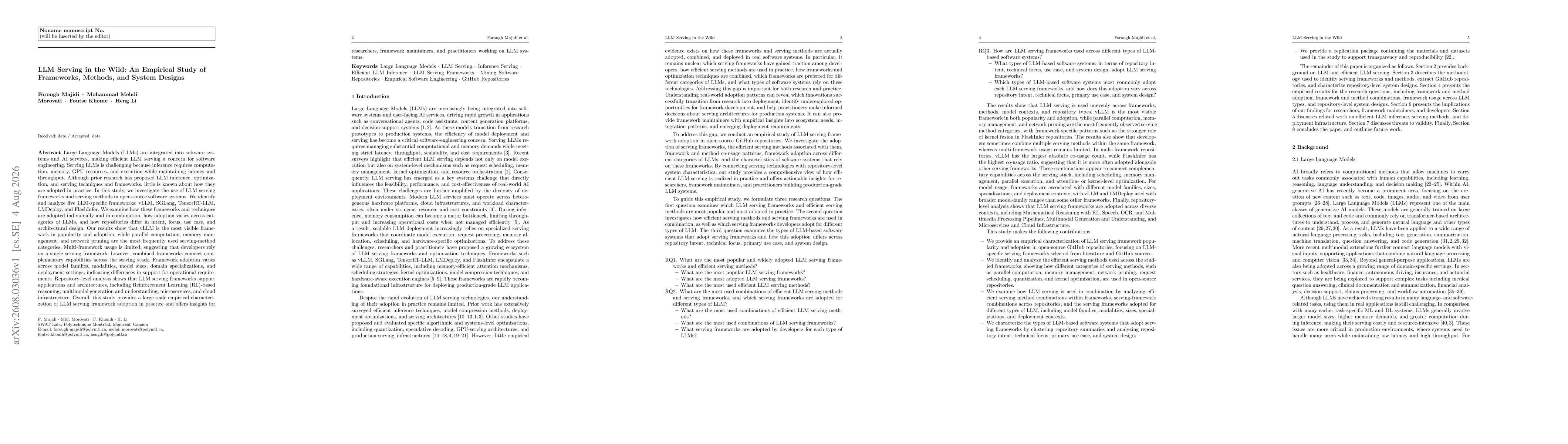 Thumbnail for LLM Serving in the Wild: An Empirical Study of Frameworks, Methods, and System Designs