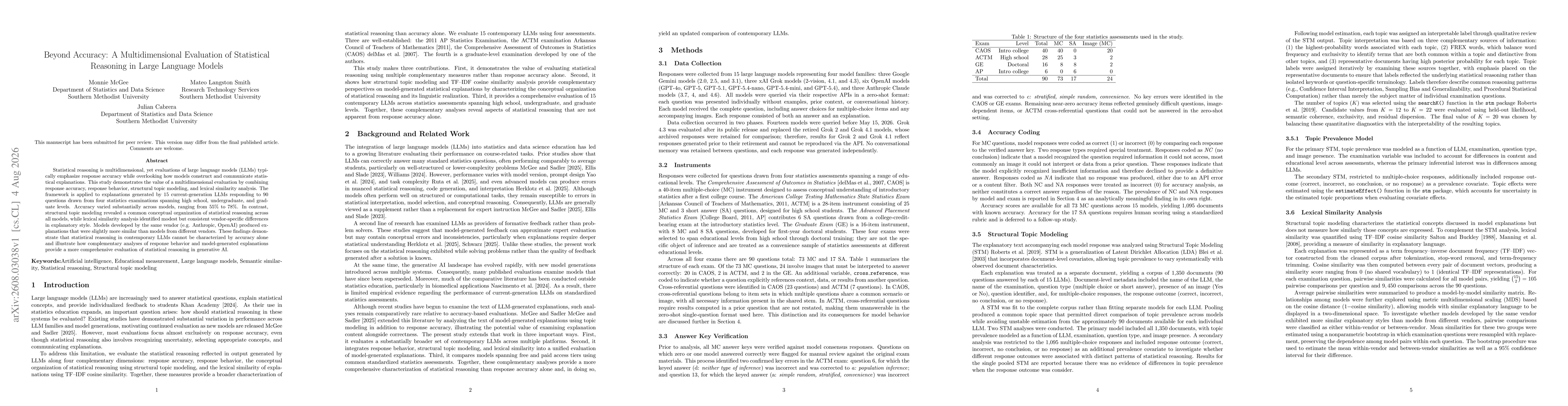 Thumbnail for Beyond Accuracy: A Multidimensional Evaluation of Statistical Reasoning in Large Language Models