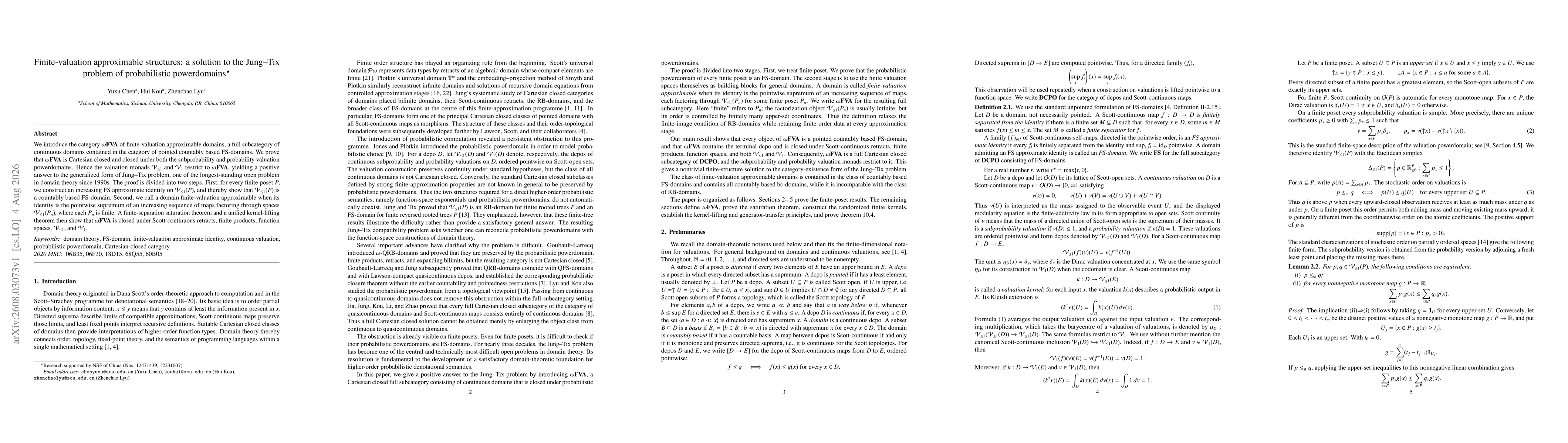 Thumbnail for Finite-valuation approximable structures: a solution to the Jung--Tix problem of probabilistic powerdomains