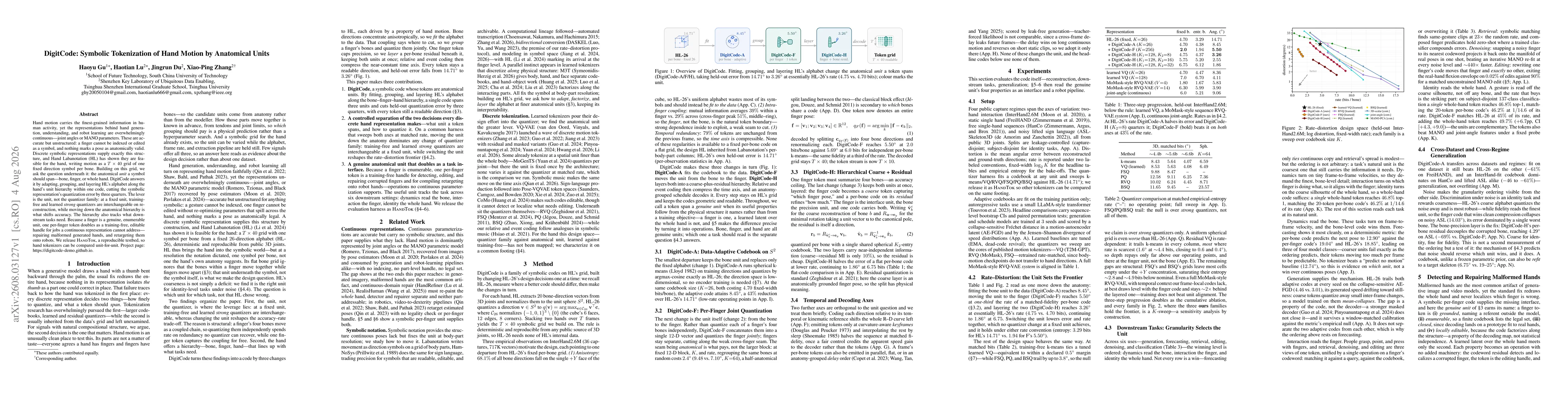 Thumbnail for DigitCode: Symbolic Tokenization of Hand Motion by Anatomical Units