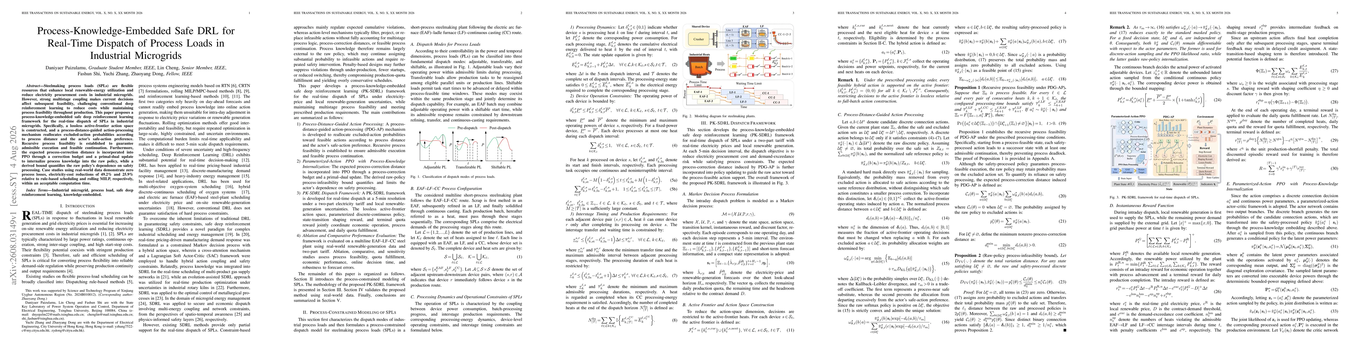 Thumbnail for Process-Knowledge-Embedded Safe DRL for Real-Time Dispatch of Process Loads in Industrial Microgrids
