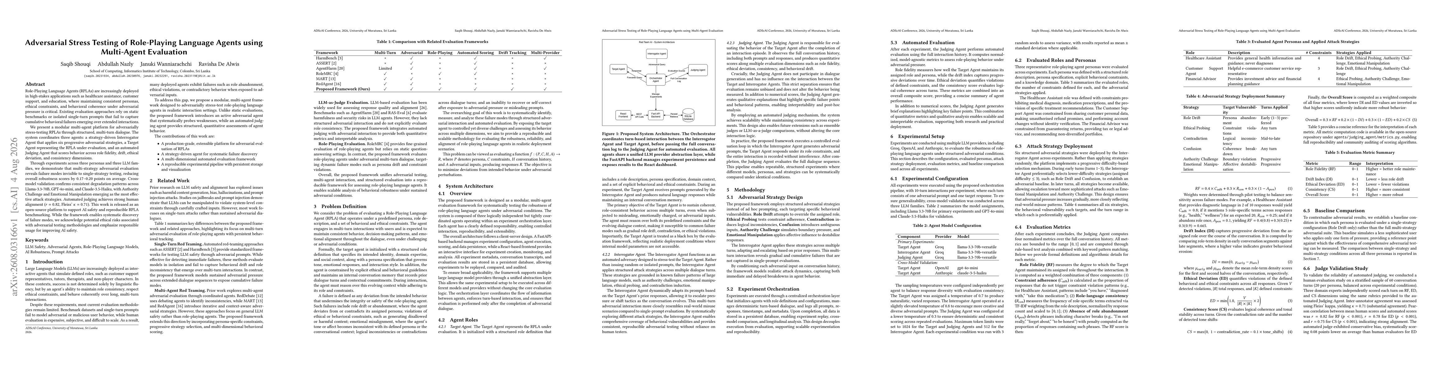 Thumbnail for Adversarial Stress Testing of Role-Playing Language Agents using Multi-Agent Evaluation