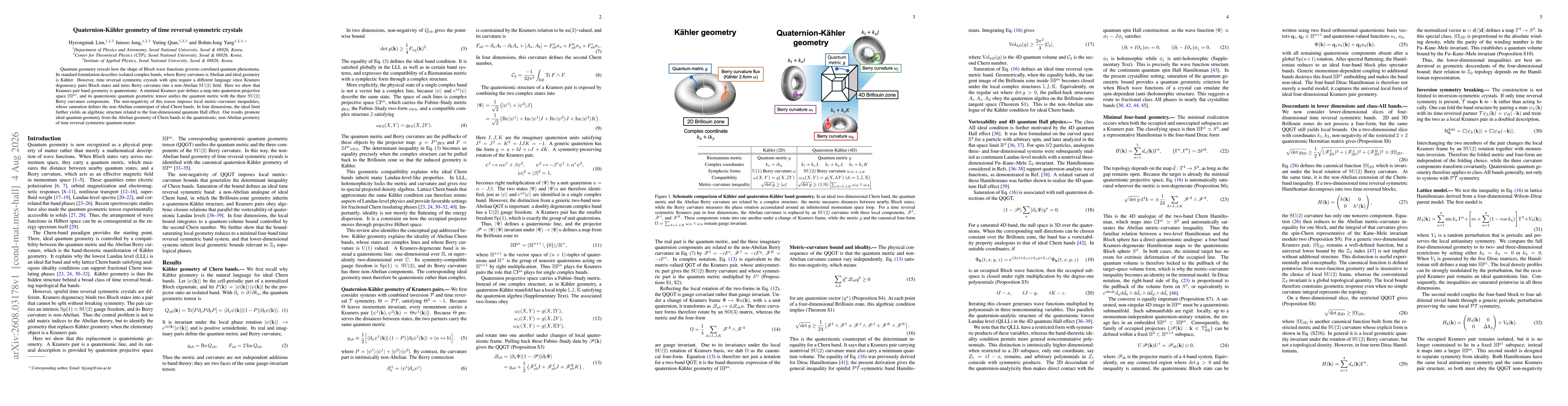 Thumbnail for Quaternion-Kahler geometry of time reversal symmetric crystals