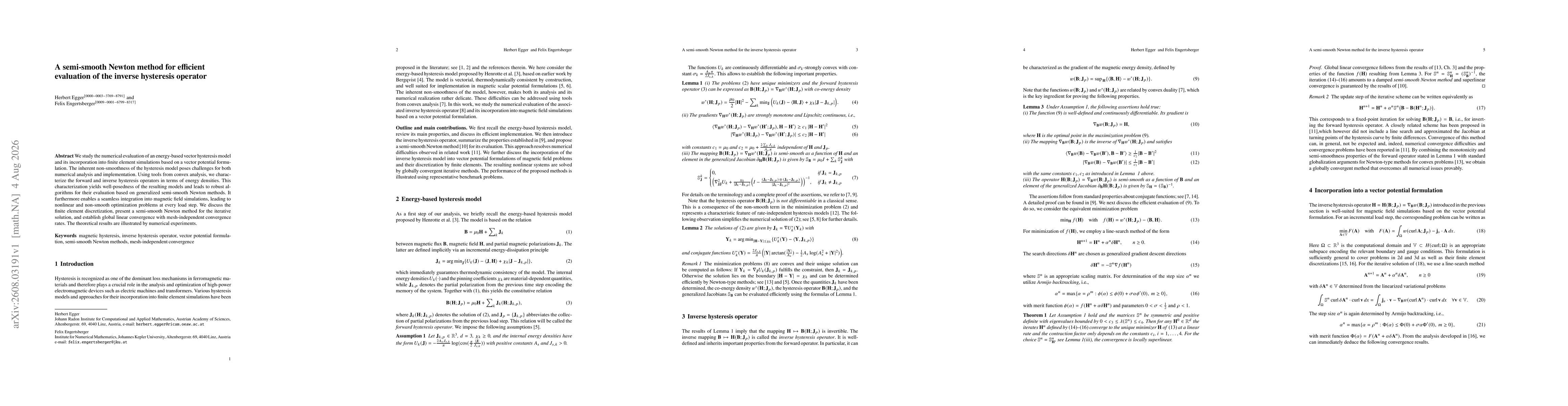 Thumbnail for A semi-smooth Newton method for efficient evaluation of the inverse hysteresis operator