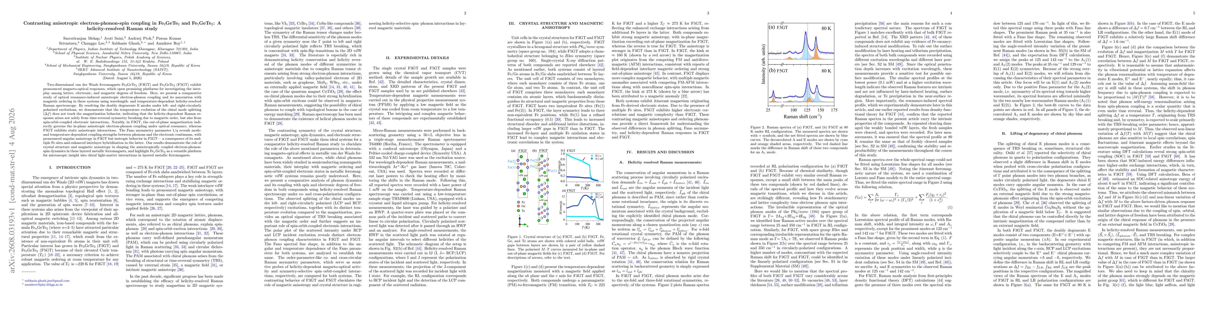 Thumbnail for Contrasting anisotropic electron-phonon-spin coupling in Fe$_{3}$GeTe$_{2}$ and Fe$_{5}$GeTe$_{2}$: A helicity-resolved Raman study