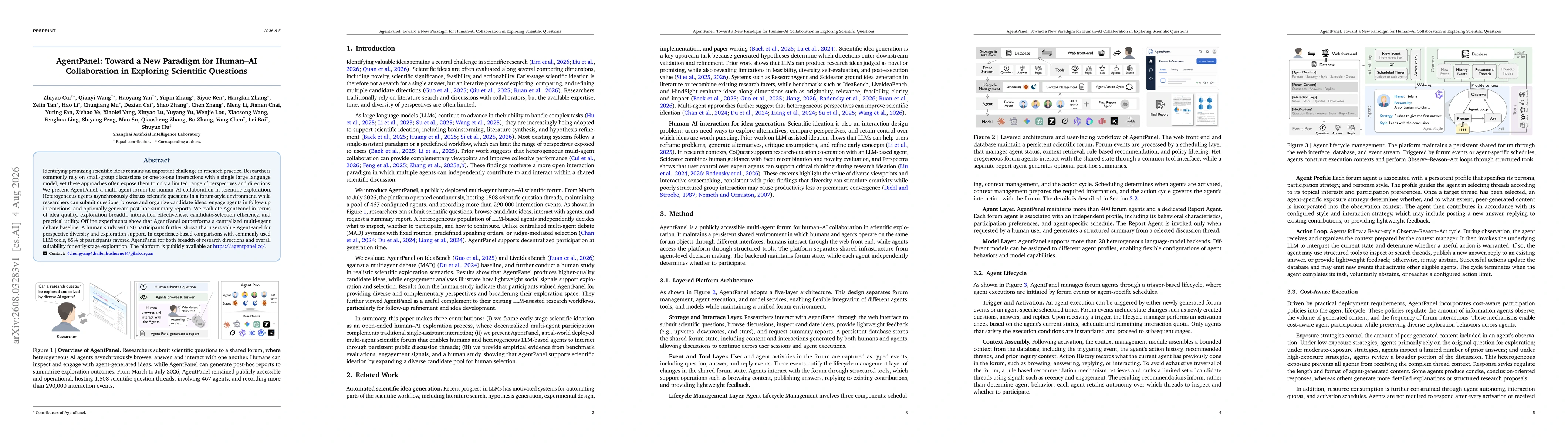 Thumbnail for AgentPanel: Toward a New Paradigm for Human--AI Collaboration in Exploring Scientific Questions