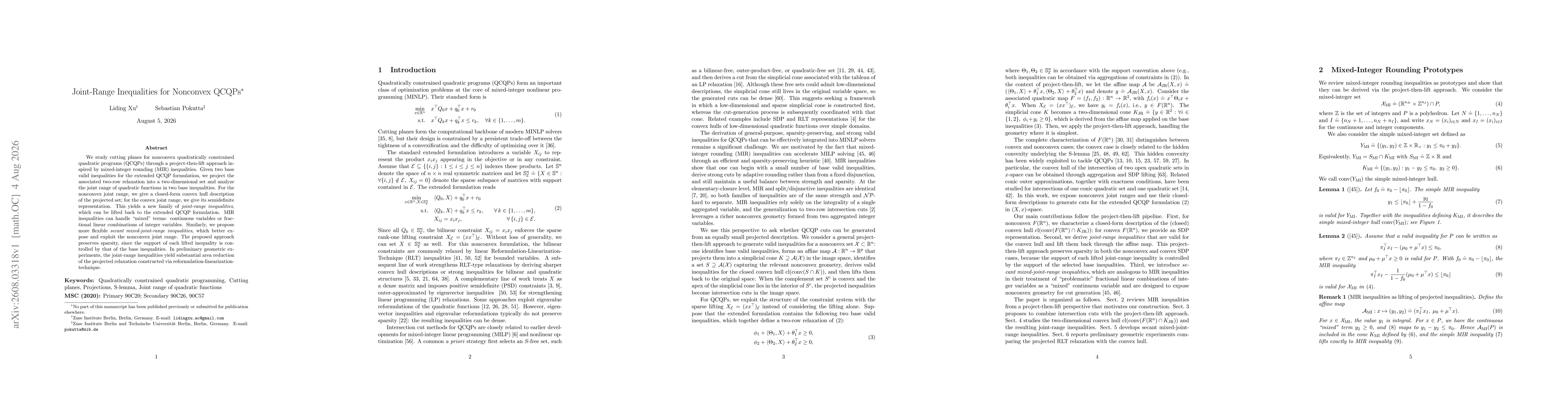Thumbnail for Joint-Range Inequalities for Nonconvex QCQPs