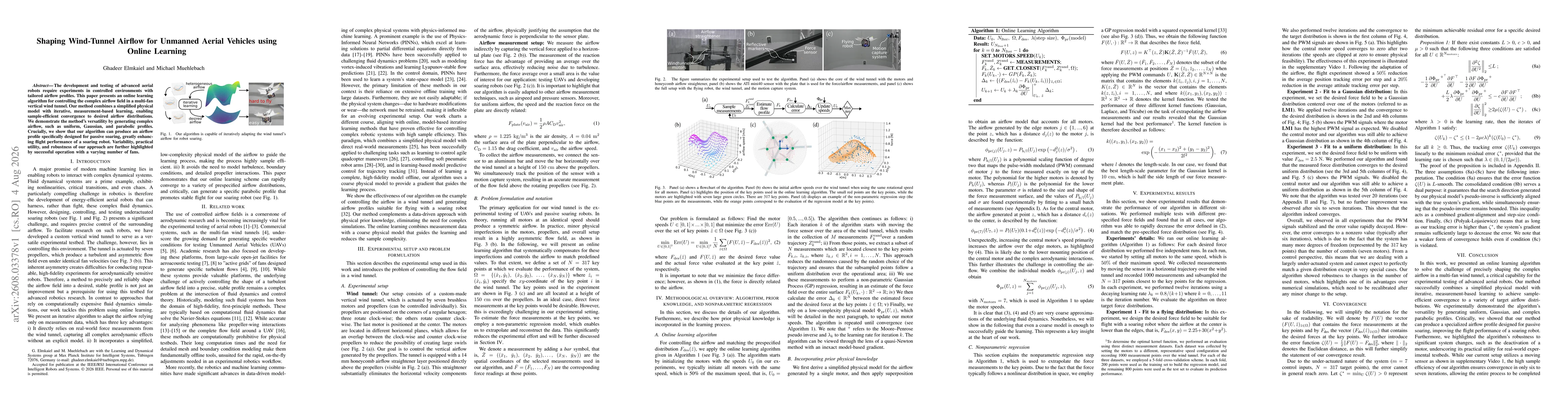 Thumbnail for Shaping Wind-Tunnel Airflow for Unmanned Aerial Vehicles using Online Learning