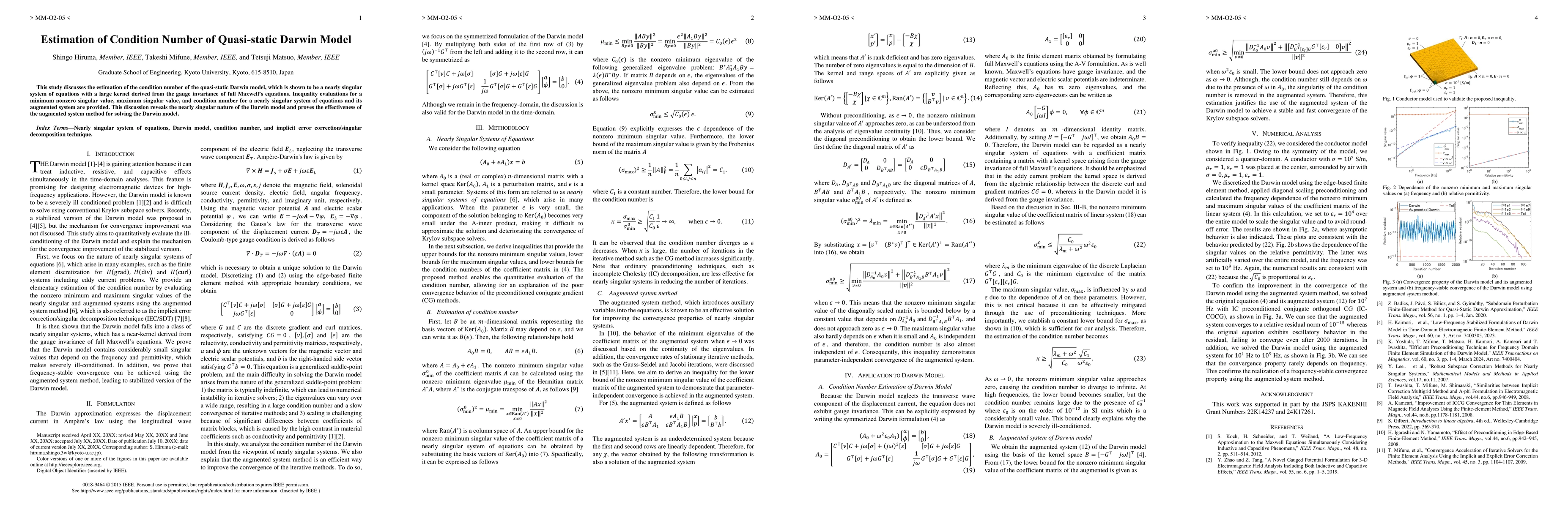 Thumbnail for Estimation of Condition Number of Quasi-static Darwin Model
