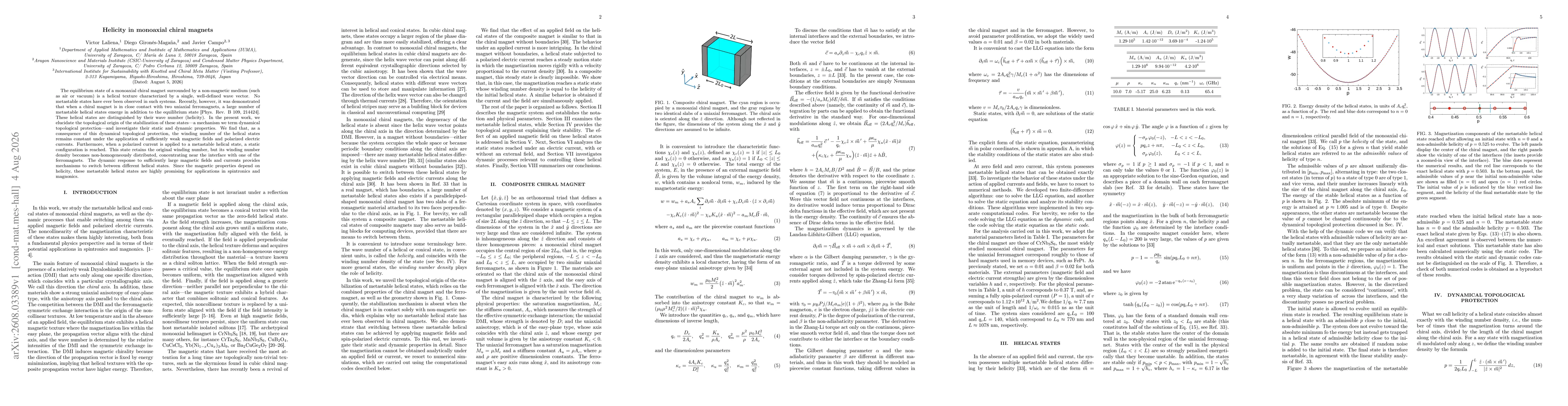 Thumbnail for Helicity in monoaxial chiral magnets