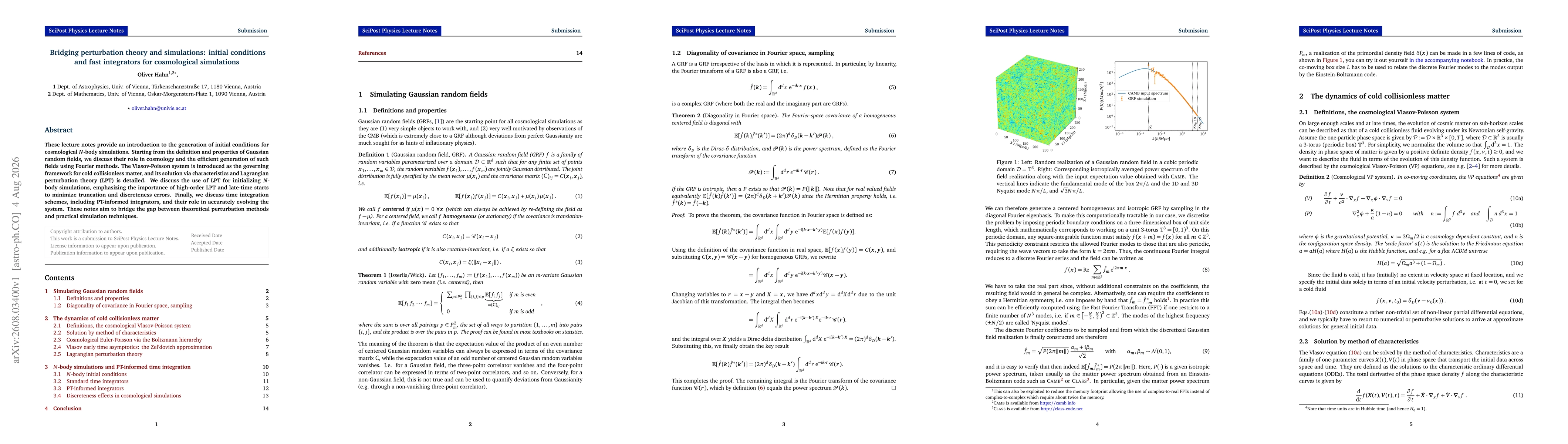 Thumbnail for Bridging perturbation theory and simulations: initial conditions and fast integrators for cosmological simulations
